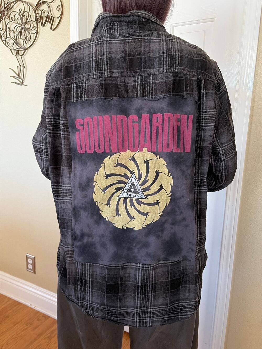 Soundgarden Upcycled Flannel Shirt Unisex Size 2XL